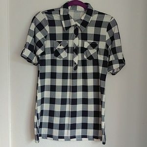 Stretchy Plaid Shirt [M]